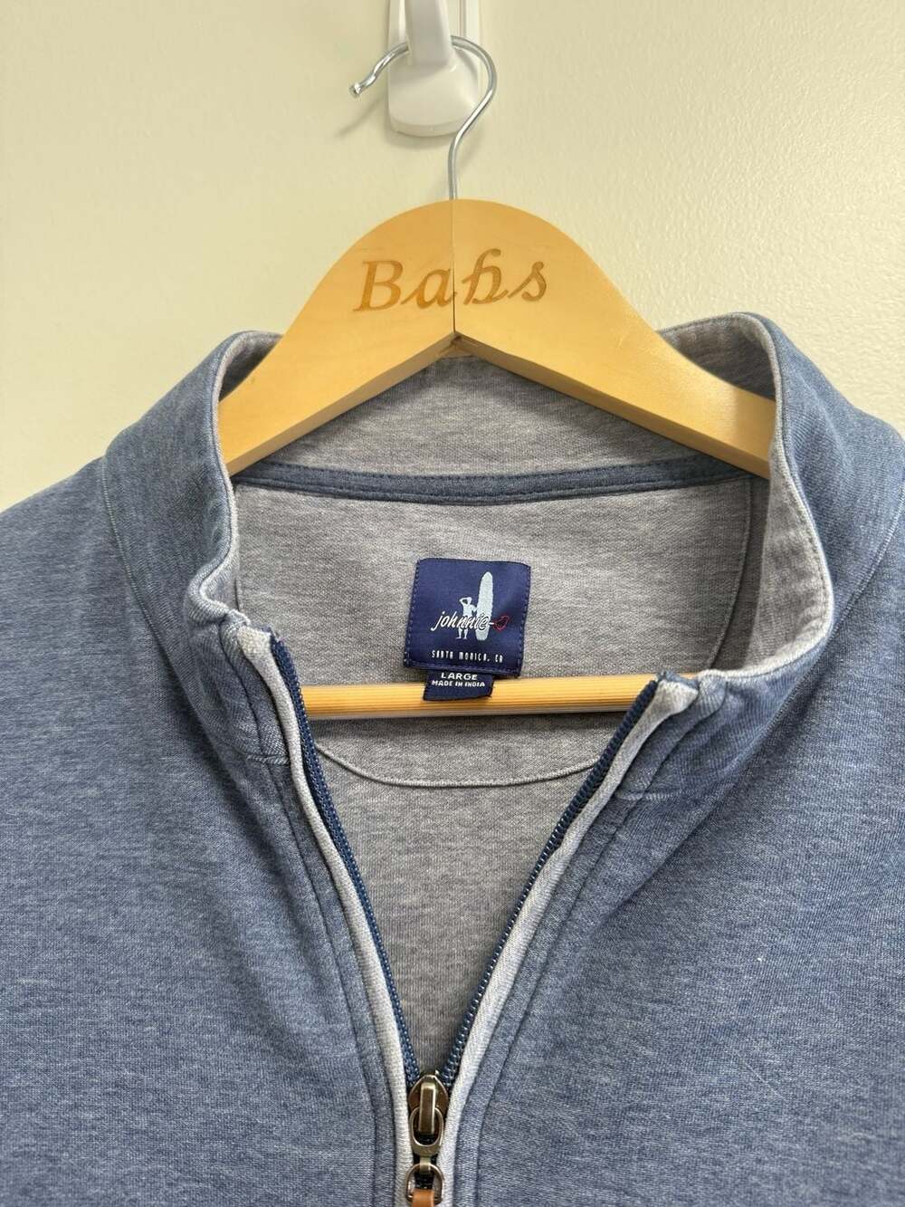 Johnnie-O Sully 1/4 Zip Pullover Size Large Blue